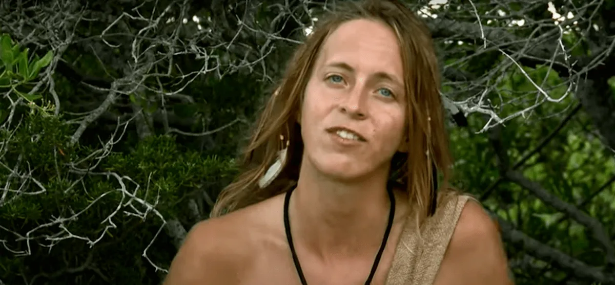 Screengrab of Sarah Danser in 'Naked and Afraid'