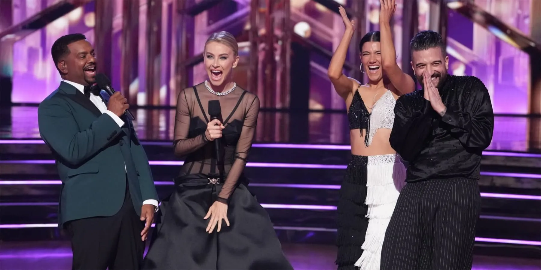 Alfonso Ribeiro, Jujlianne Hough, Charli DAmelio and Mark Ballas in 2022 on 'Dancing with the Stars'