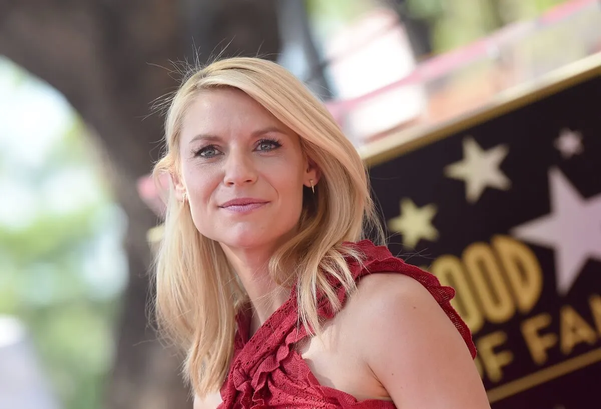 Claire Danes posing at the Hollywood Walk of Fame ceremony.