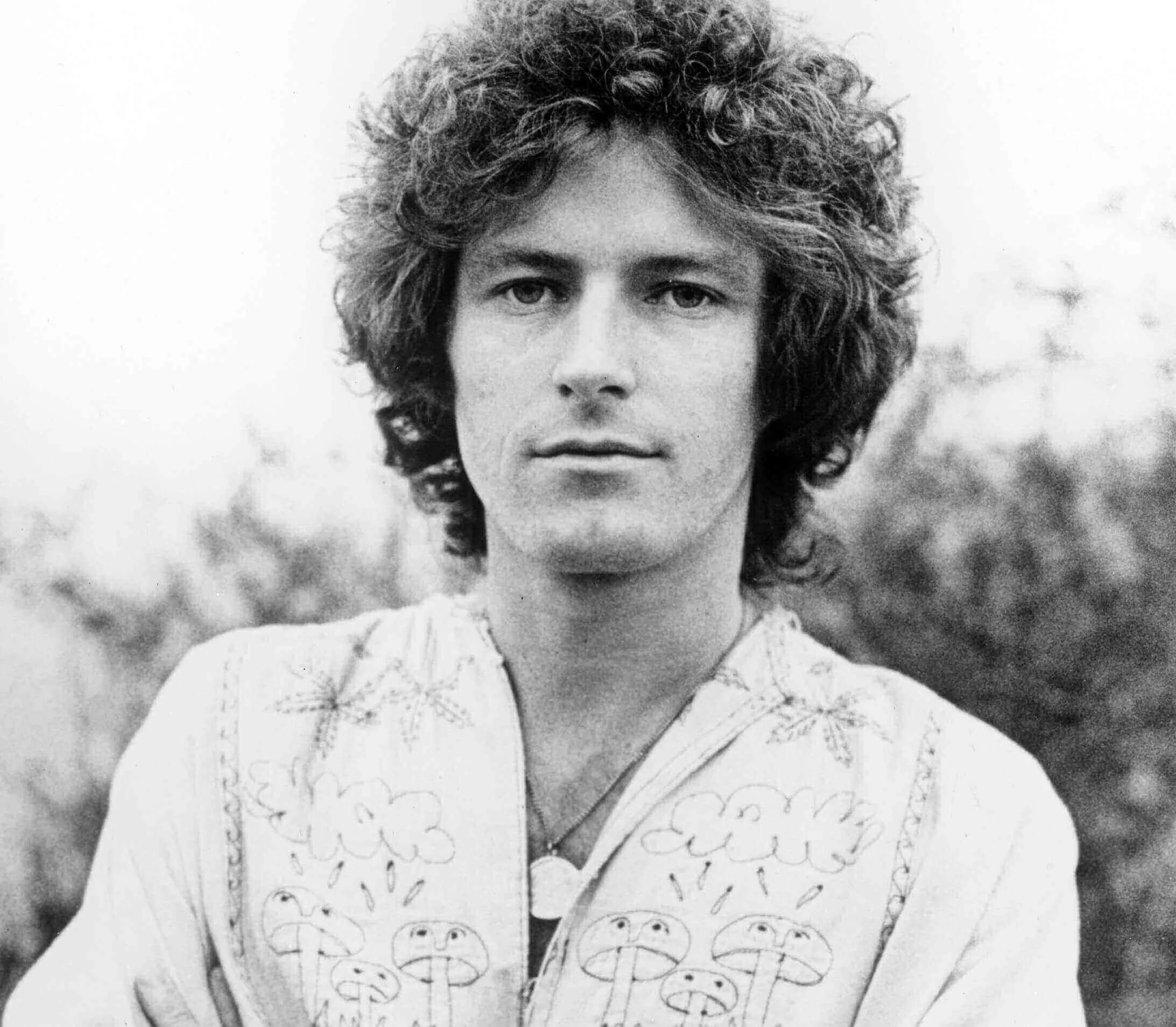 The Eagles' Don Henley in black-and-white