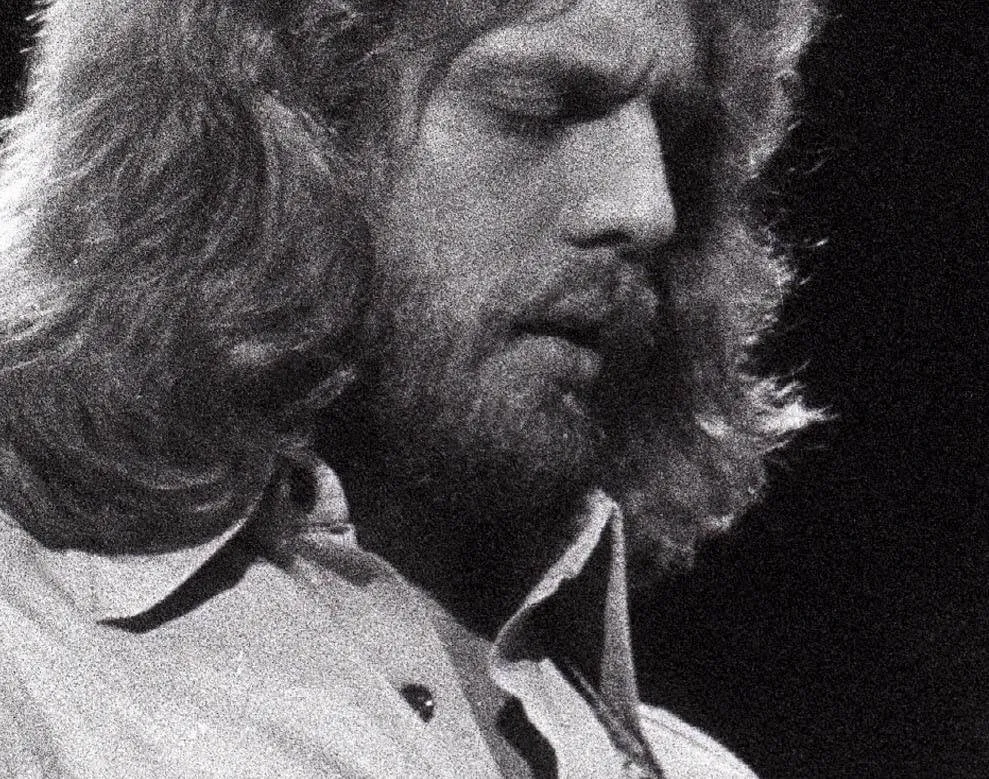 The Eagles' Don Felder in black-and-white