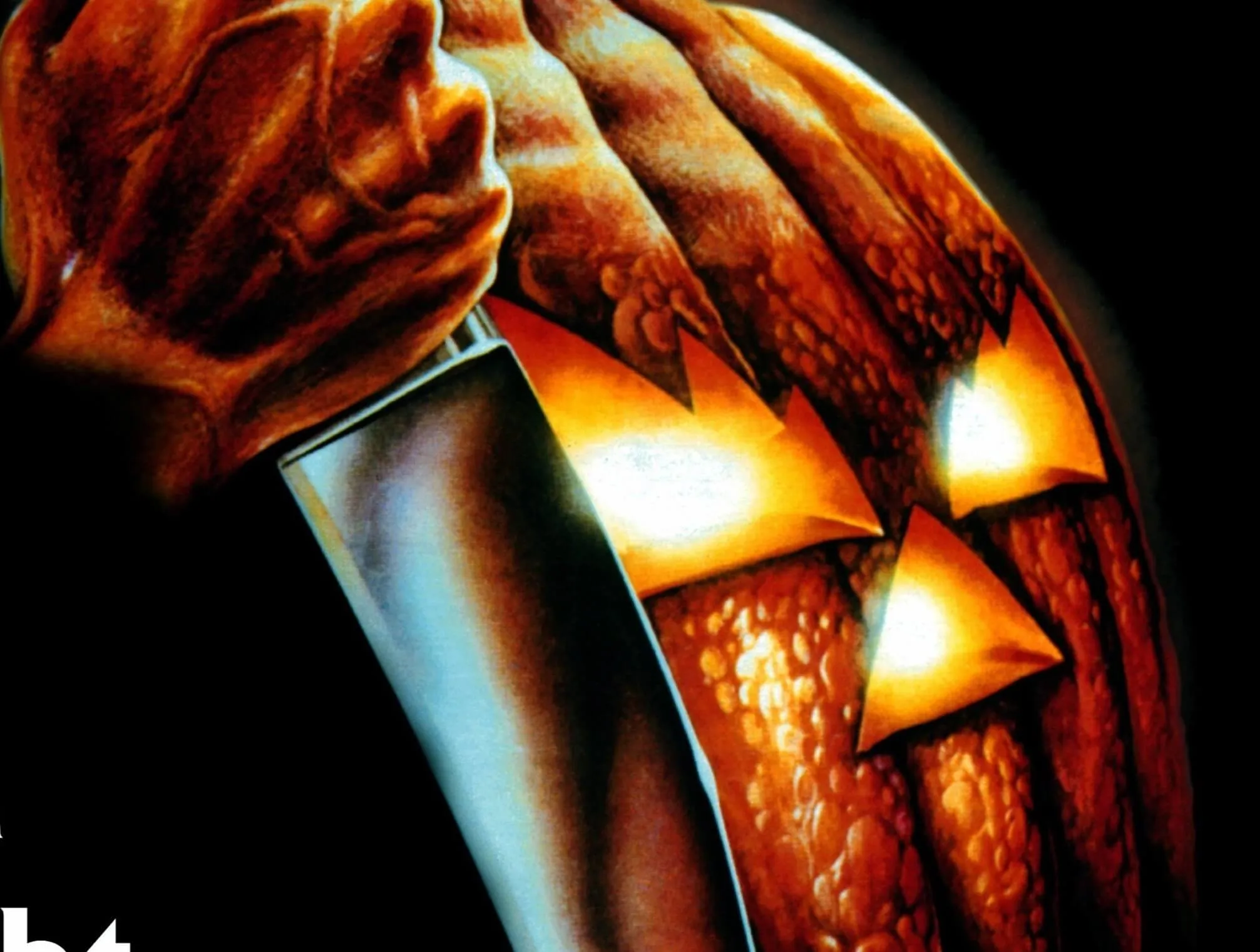 A jack-o'-lantern on the poster for the 1978 movie 'Halloween'