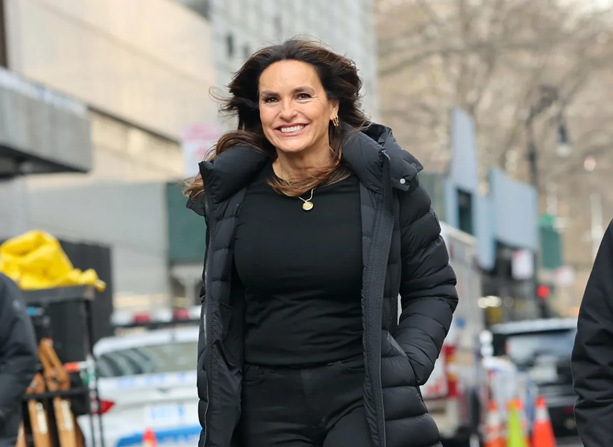 Mariska Hargitay on the set of 'Law & Order SVU'.