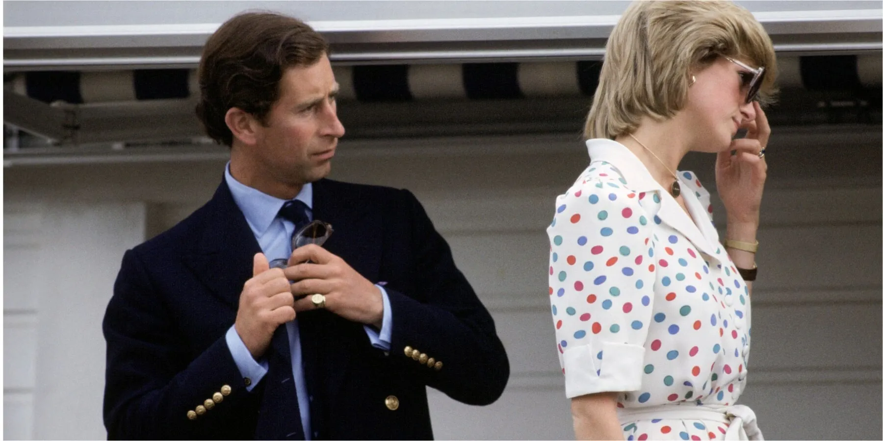 Prince Charles and Princess Diana at Guards Polo Club at Smith's Lawn