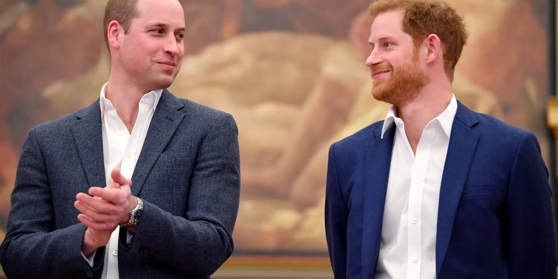 Prince William and Prince Harry in a 2018 photograph