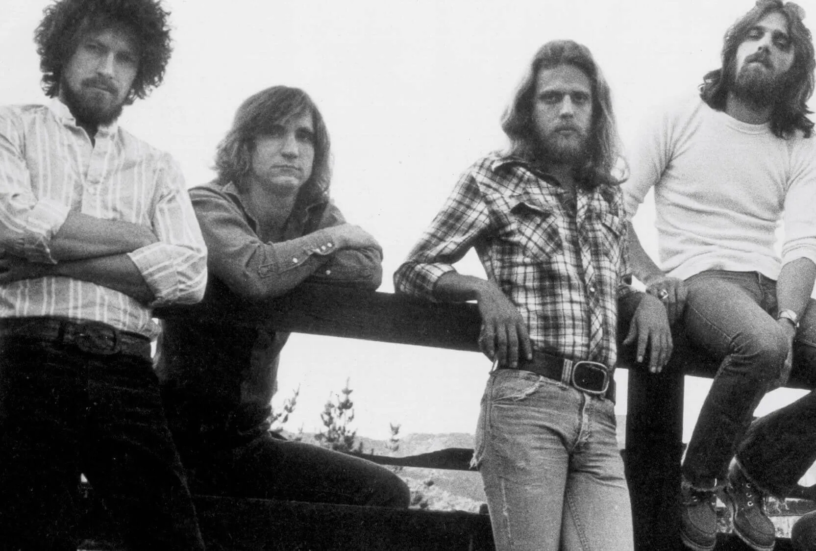 The Eagles in black-and-white