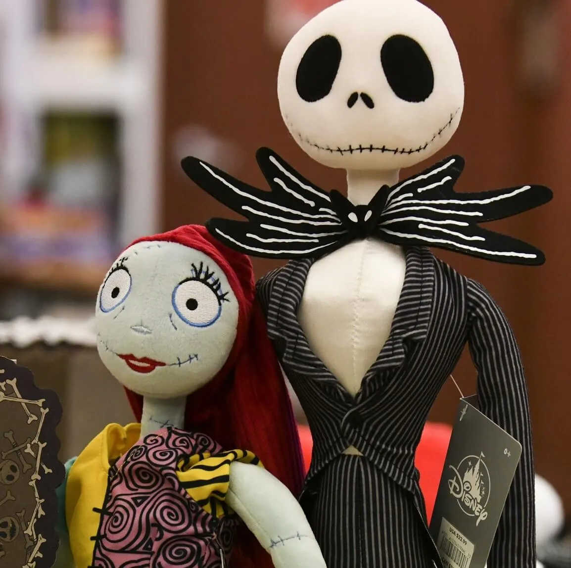 Plush of Sally and Jack from 'The Nightmare Before Christmas'