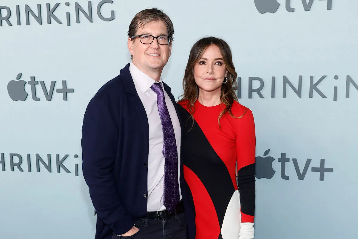 Bill Lawrence and Christa Miller at the 'Shrinking' premiere