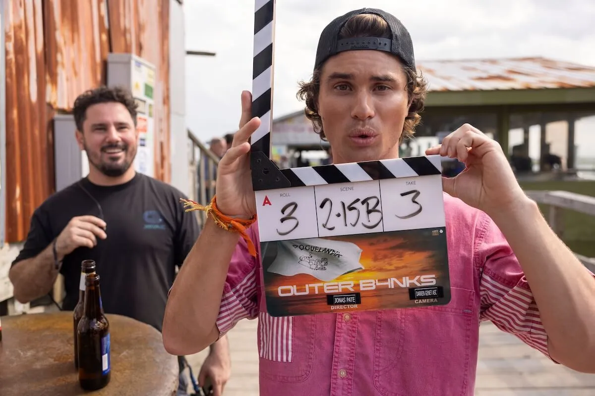 Chase Stokes on the 'Outer Banks' set