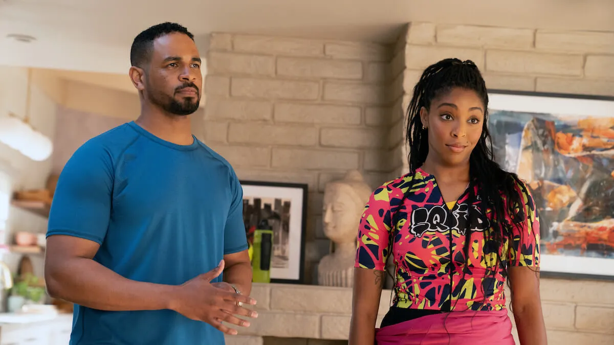 Damon Wayans Jr. and Jessica Williams in the Nov. 20, 2024 episode of 'Shrinking' Season 2