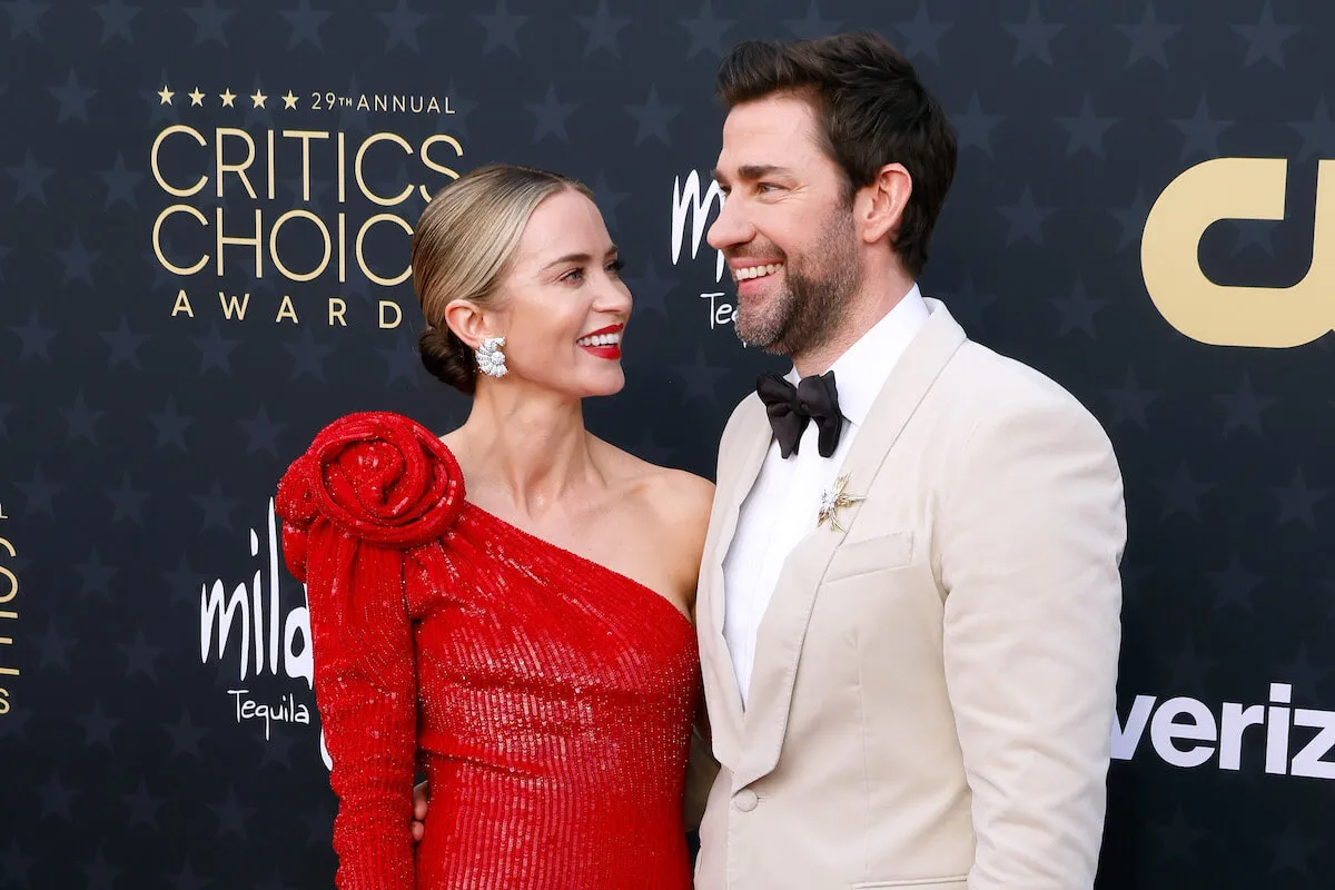 Emily Blunt and John Krasinski, People's 'Sexiest Man Alive,' pose together