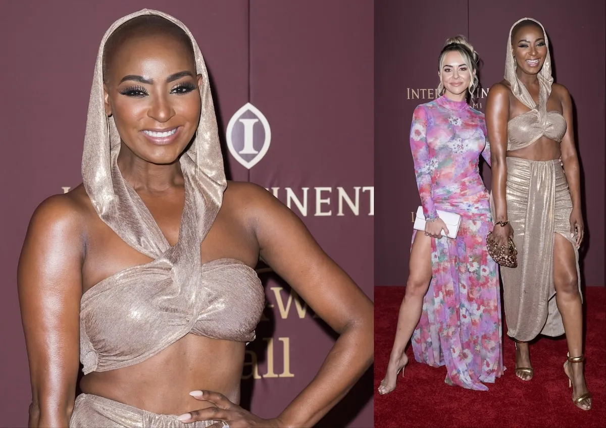 Real Housewives Guerdy Abraira and Nicole Marton laugh together on the red carpet at the Miami Make a Wish Ball