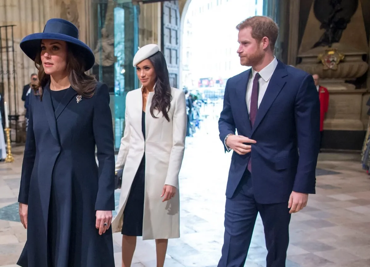 Kate Middleton, Meghan Markle, and Prince Harry attend a Commonwealth Day Service at Westminster Abbey