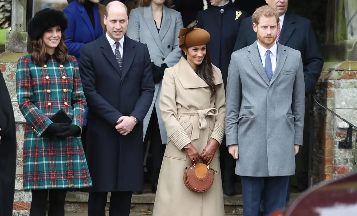 Kate Middleton, Prince William, Meghan Markle, and Prince Harry attend Christmas Day Church service with the rest of the royal family