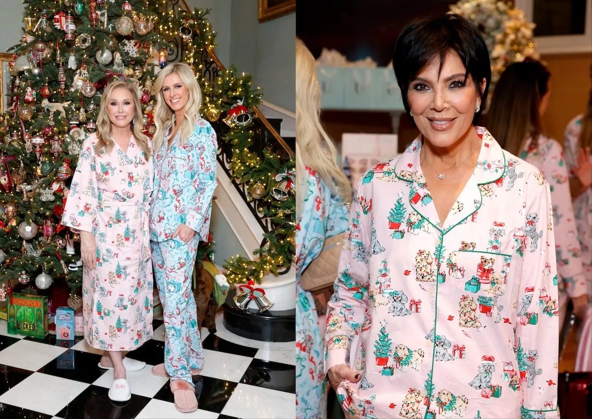 Posing in front of the Christmas tree, Nicky Hilton, Kris Jenner, and Kathy Hilton smile during Kathy & Nicky Hilton's Annual Holiday Printfresh Pajama Launch Party