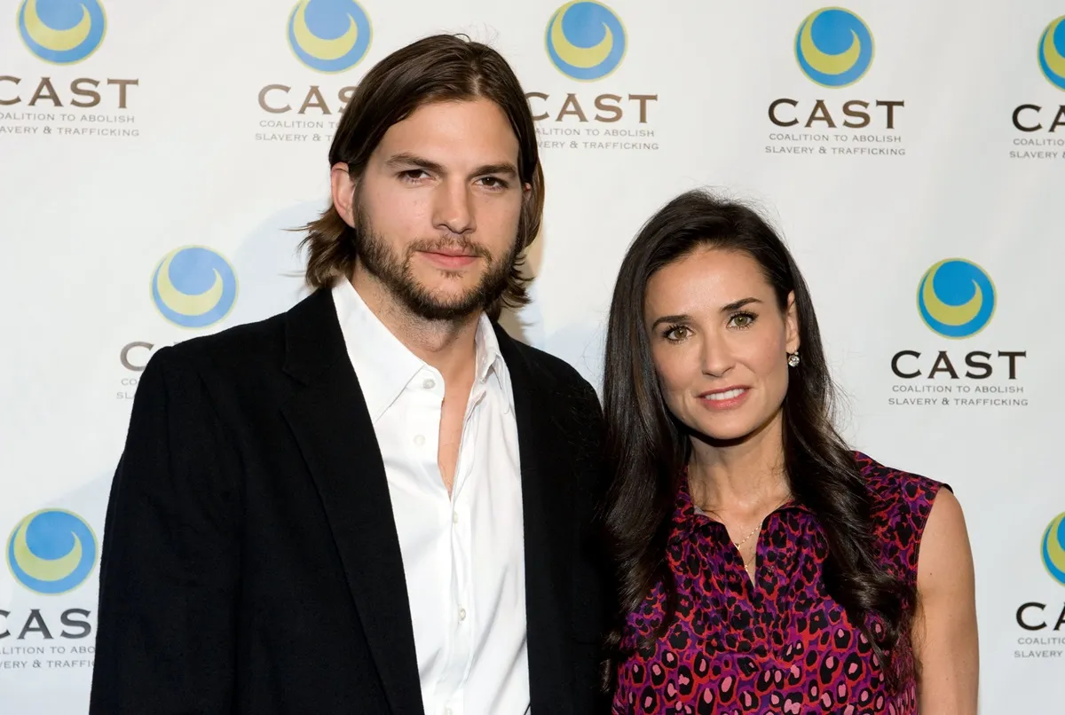 Ashton Kutcher and Demi Moore arrive at the Coalition to Abolish Slavery & Trafficking's 13th Annual Gala at the Skirball Cultural Center on May 12, 2011