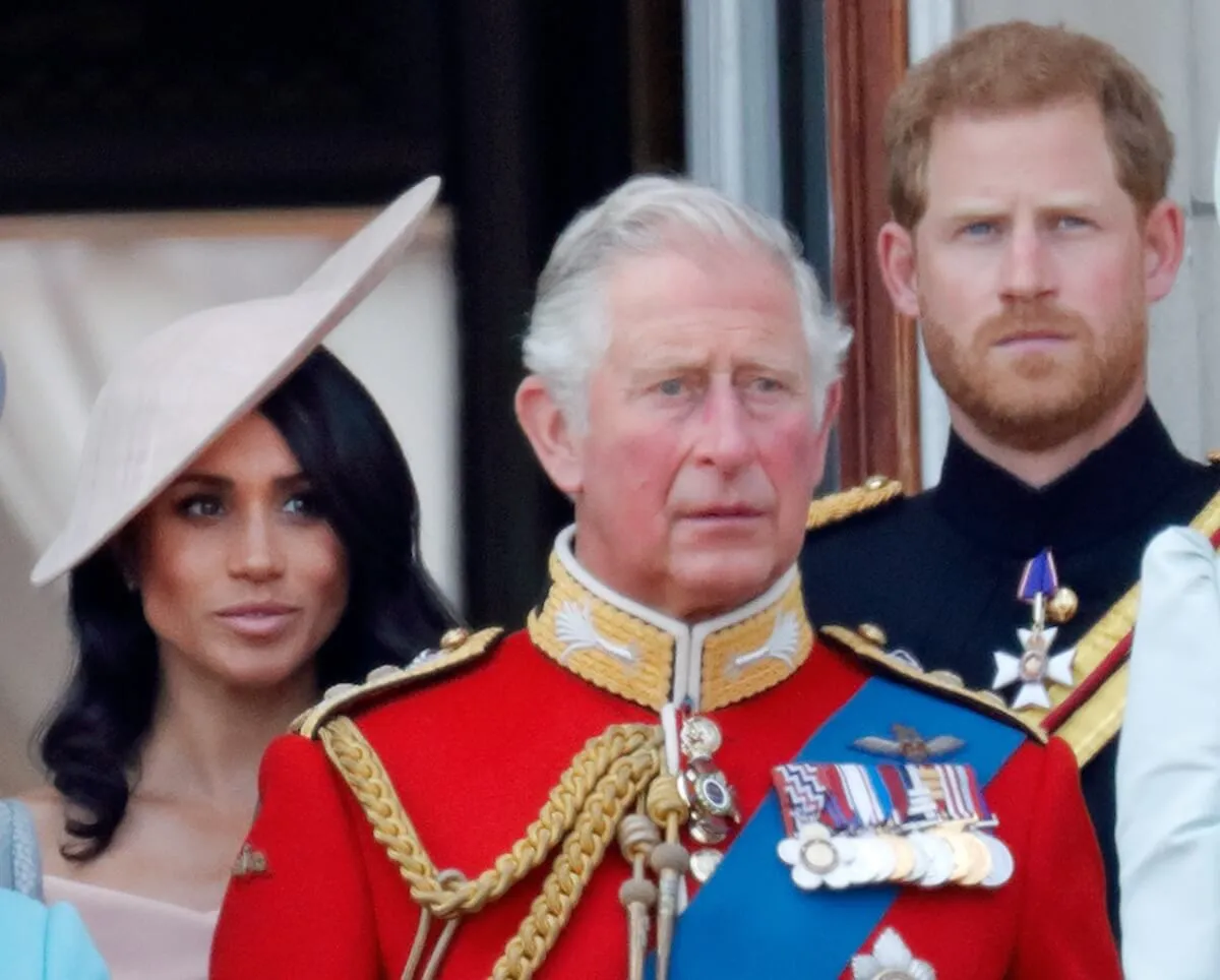 Meghan Markle, King Charles, and Prince Harry