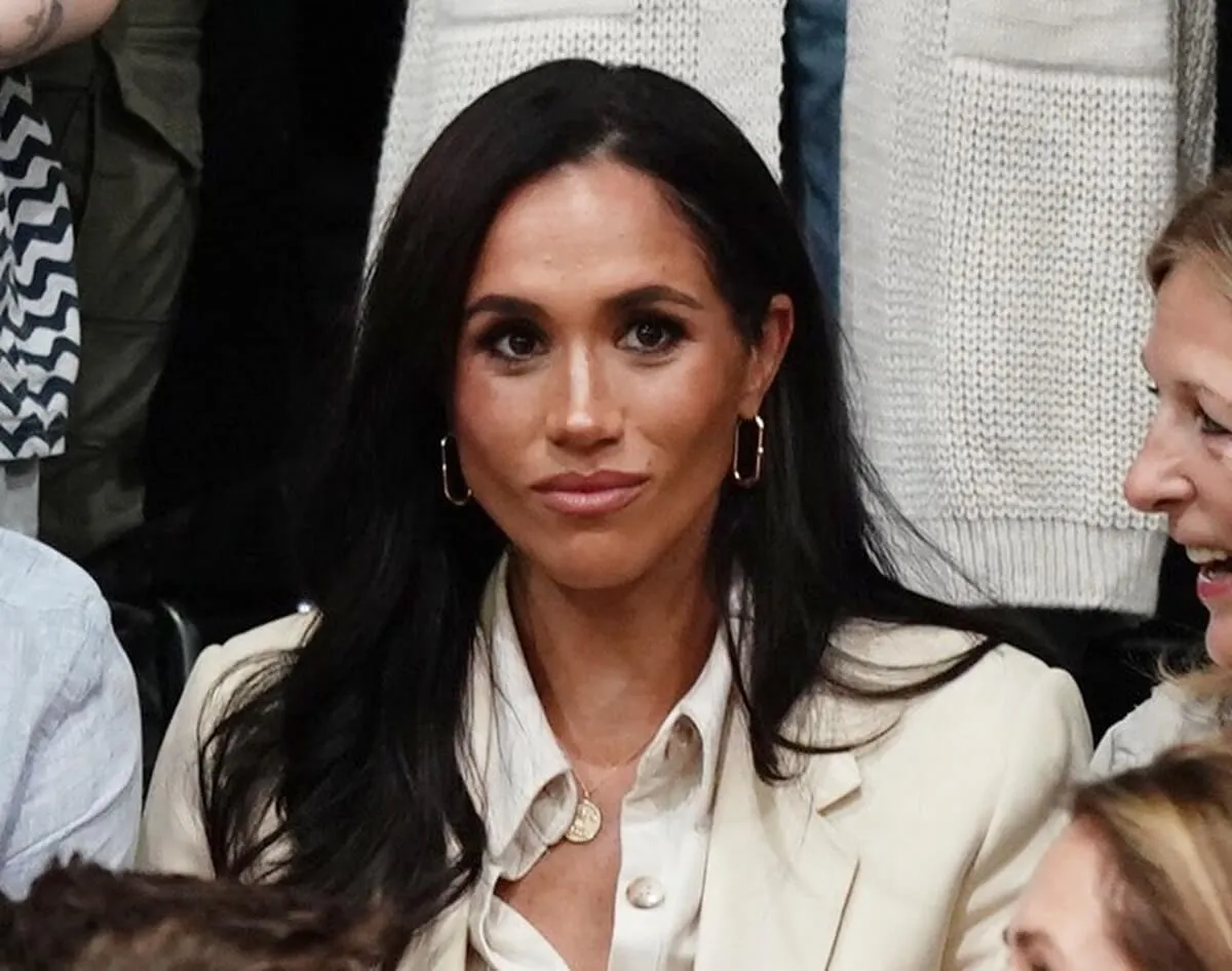 Meghan Markle watching sitting volleyball at the Merkur Spiel-Arena during the Invictus Games in Dusseldorf, Germany