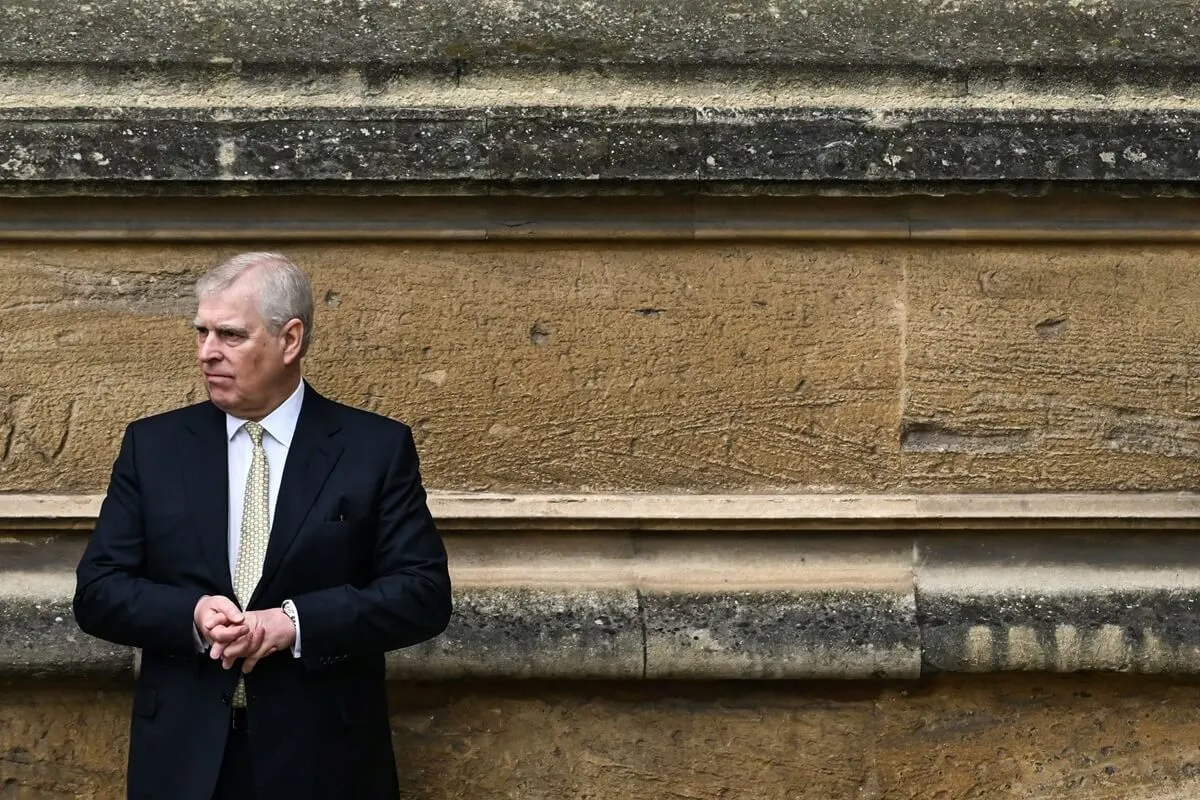 as he arrives at St. George's Chapel, Windsor Castle, to attend the Easter Mattins Service