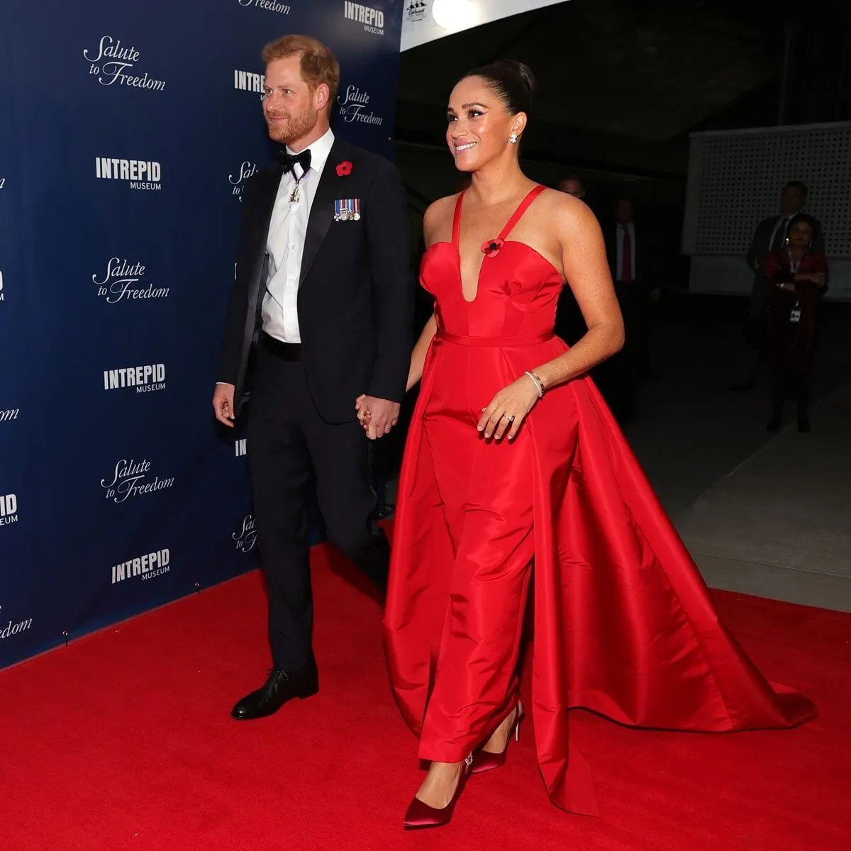 Prince Harry and Meghan Markle attend the 2021 Salute To Freedom Gala