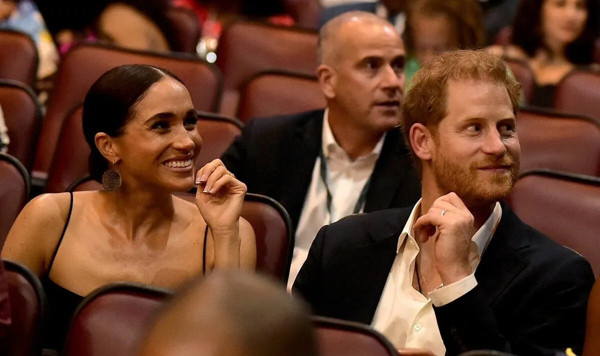 Prince Harry and Meghan Markle attend the premiere of 'Bob Marley: One Love' at the Carib 5 Theatre in Kingston, Jamaica