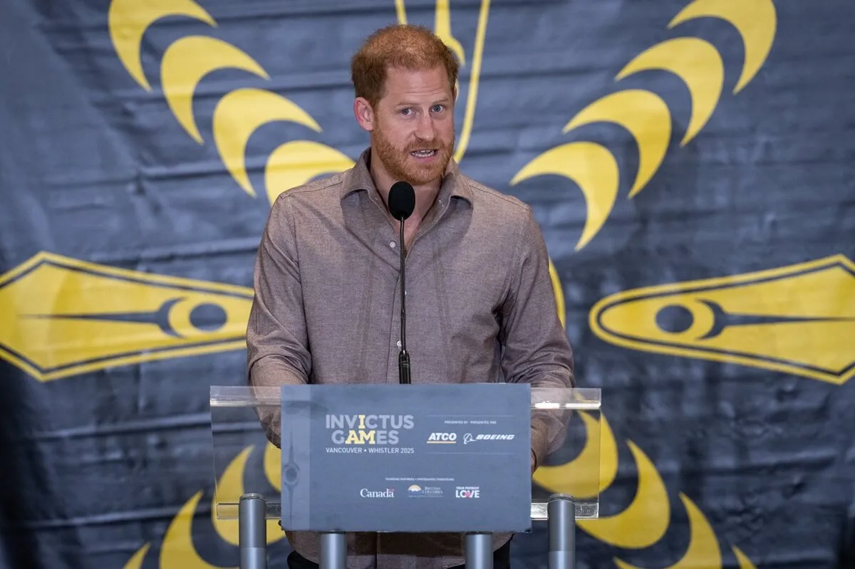 Prince Harry speaks during the Invictus Games 2025 School Program Launch Event