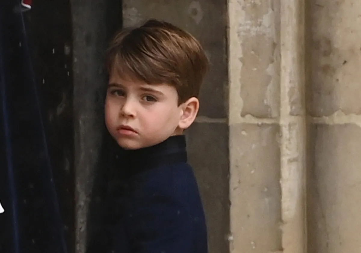 Prince Louis during the coronation of King Charles III at Westminster Abbey