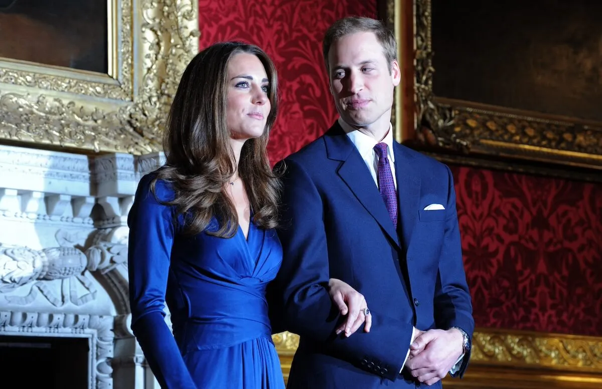 Prince William and Kate Middleton during their engagement photoshoot in 2010