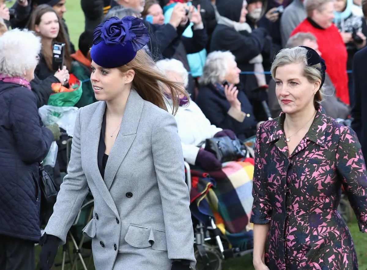 Princess Beatrice and Sophie, then-Countess of Wessex attend Christmas Day Church service