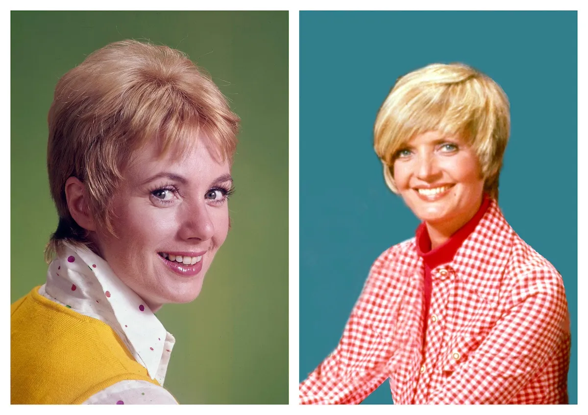 Potraits of Shirley Jones as Shirley Partridge and Florence Henderson as Carol Brady