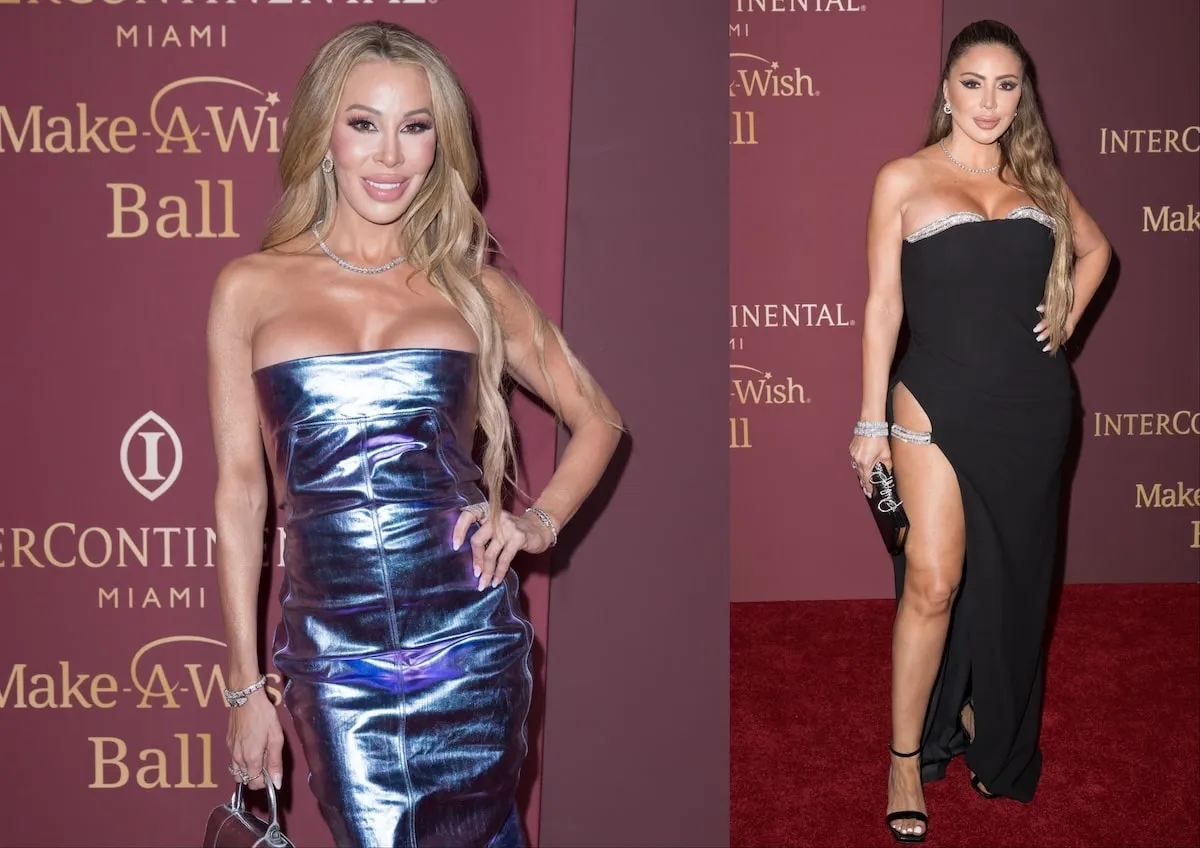 Real Housewives Lisa Hochstein and Larsa Pippen stand separately on the red carpet at the Miami Make a Wish Ball