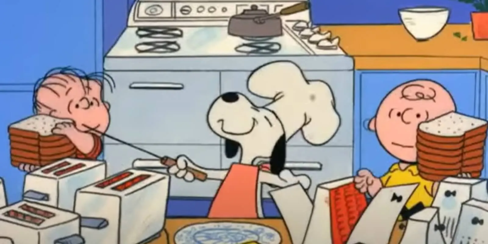 'A Charlie Brown Thanksgiving': Snoopy Cooks dinner with Charlie Brown and Linus helping