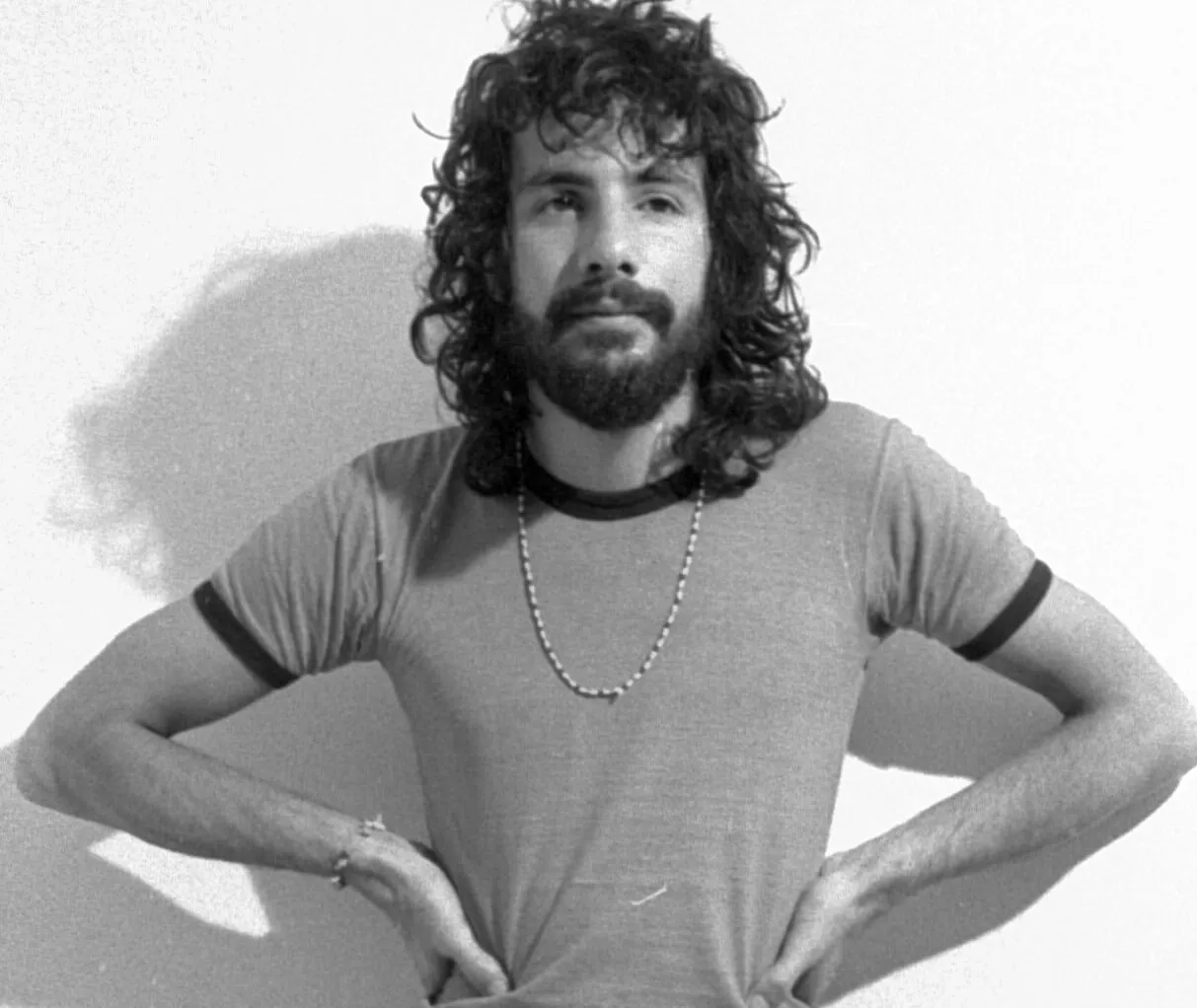 Cat Stevens in black-and-white