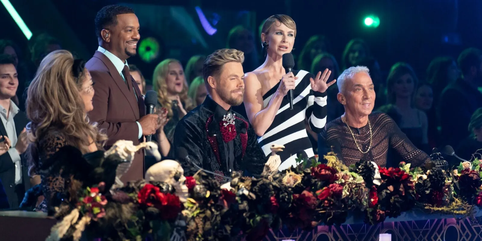 'DWTS' judges and hosts Carrie Ann Inaba, Derek Hough, Bruno Tonioli, Alfonso Ribeiro, and Julianne Hough.