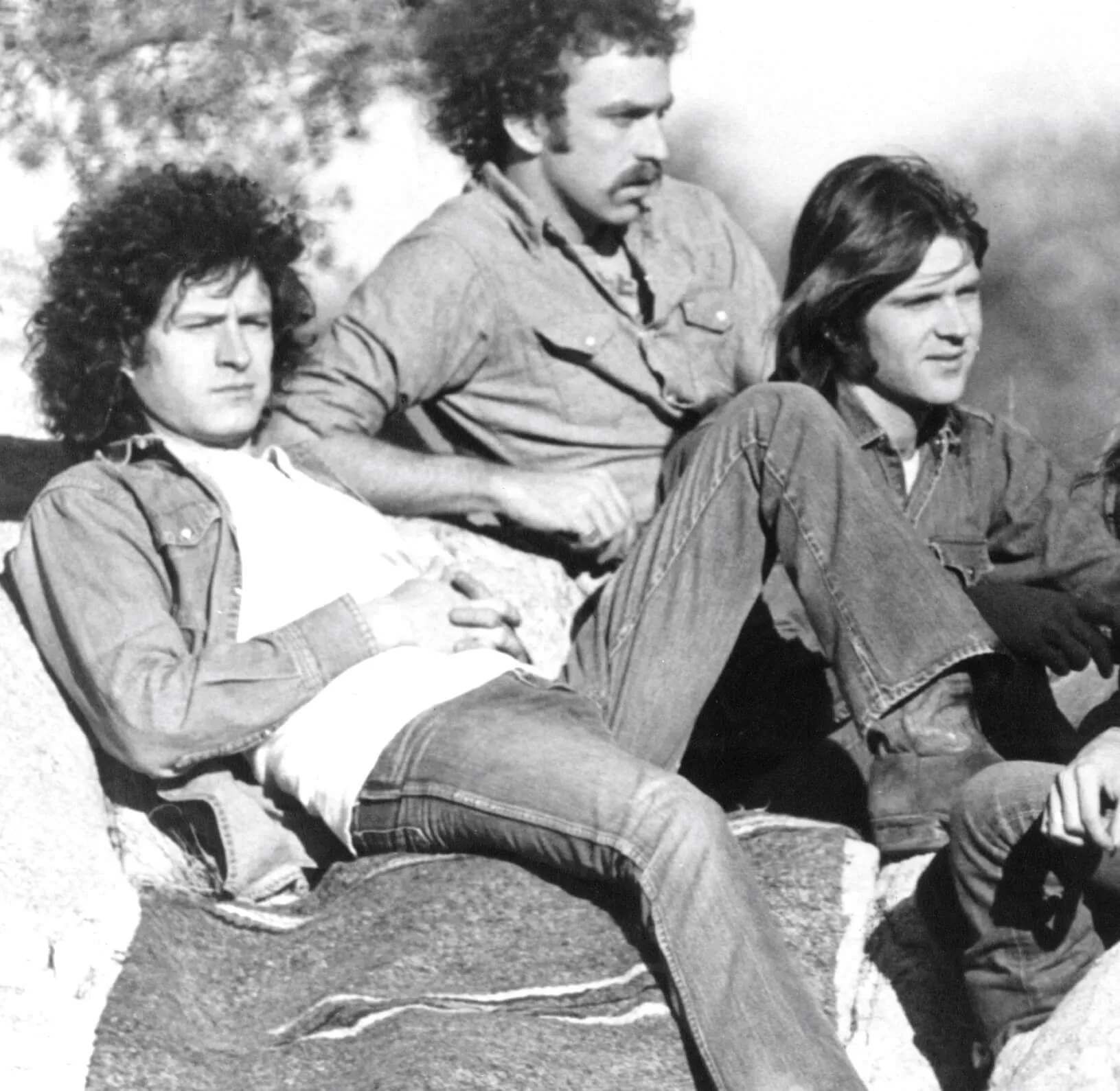 The Eagles in black-and-white