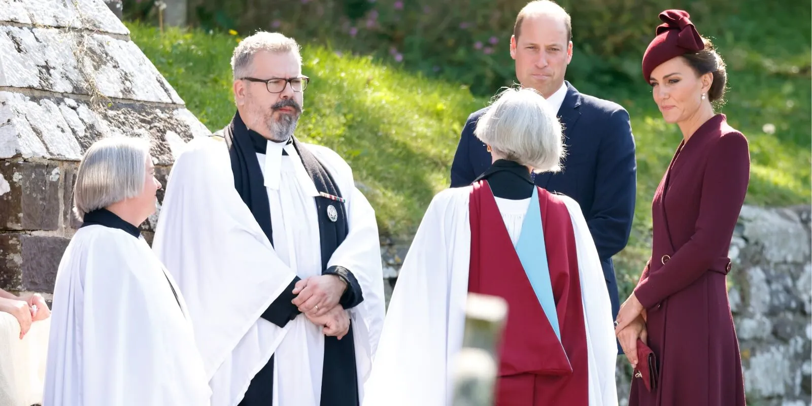 Kate Middleton, Prince William, and members of the clergy of the Church of England.