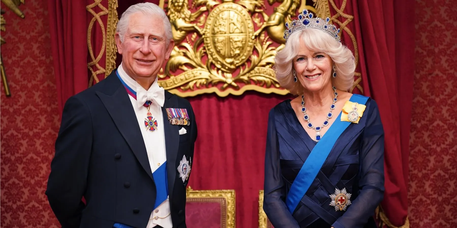 King Charles and Camilla Parker Bowles wax figures