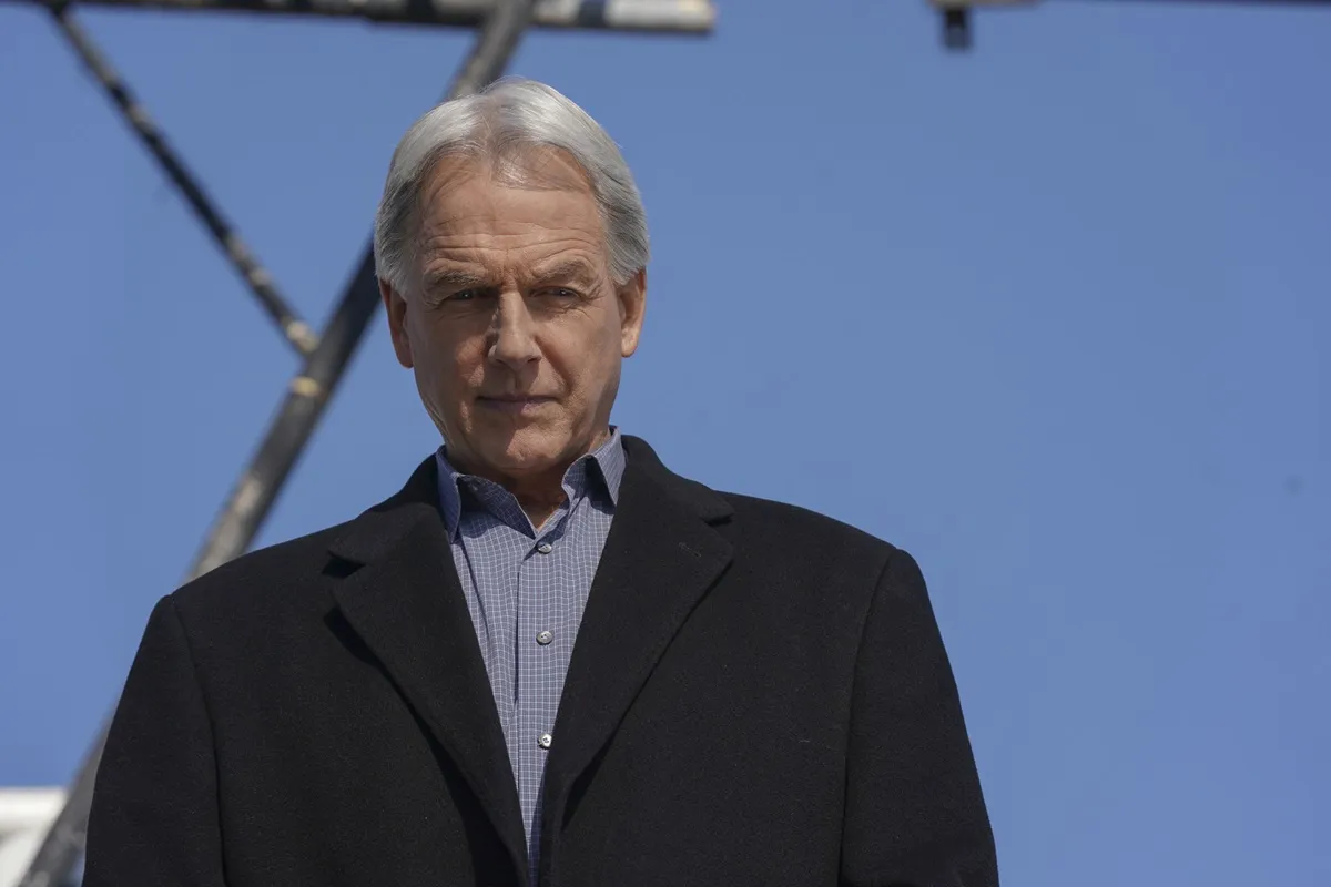 Mark Harmon posing in an episode of 'NCIS'.