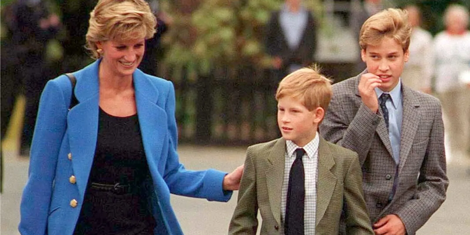 Princess Diana, Prince Harry and Prince William photographed in September 1995.