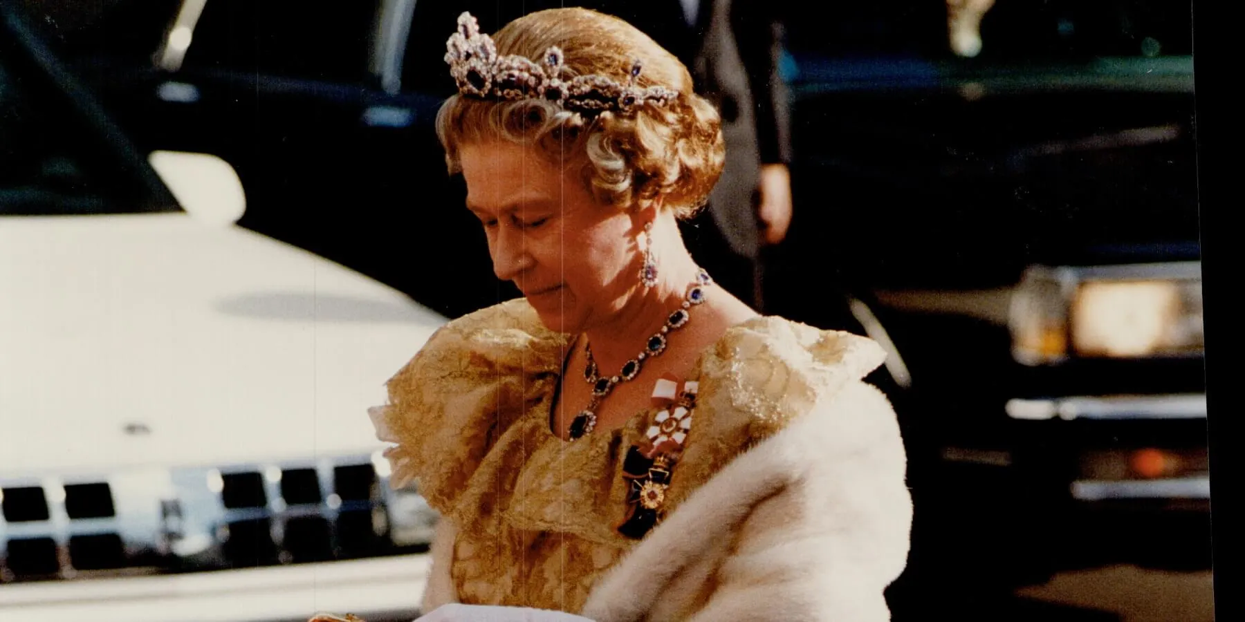 Queen Elizabeth on tour in Canada in 1990