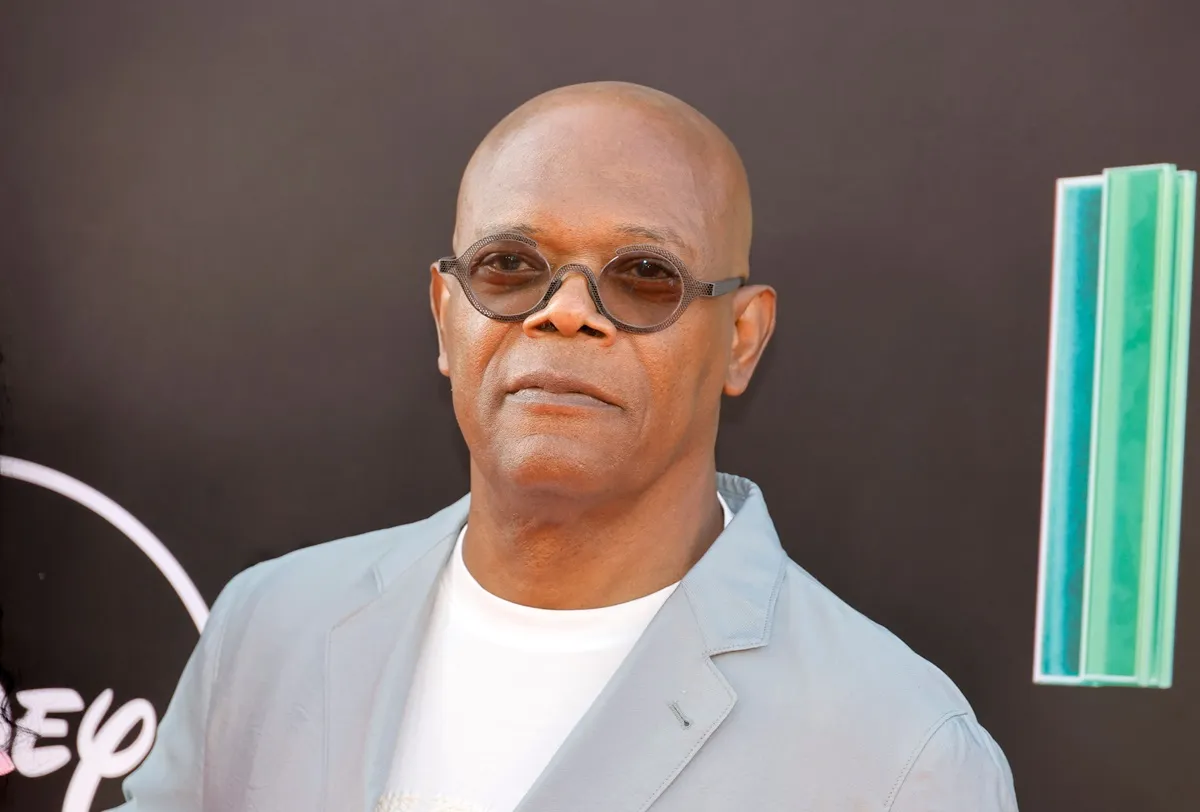 Samuel L. Jackson posing at the premiere of 'Secret Invasion'.