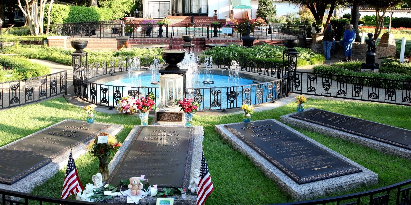 The Meditation Garden at Elvis Presley's Graceland.