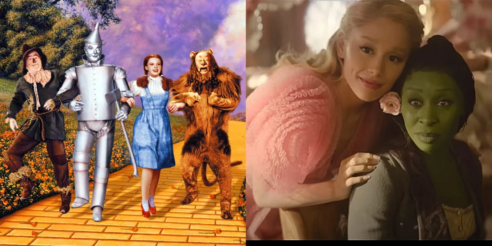 Side by side images of 'The Wizard of Oz' and 'Wicked.'