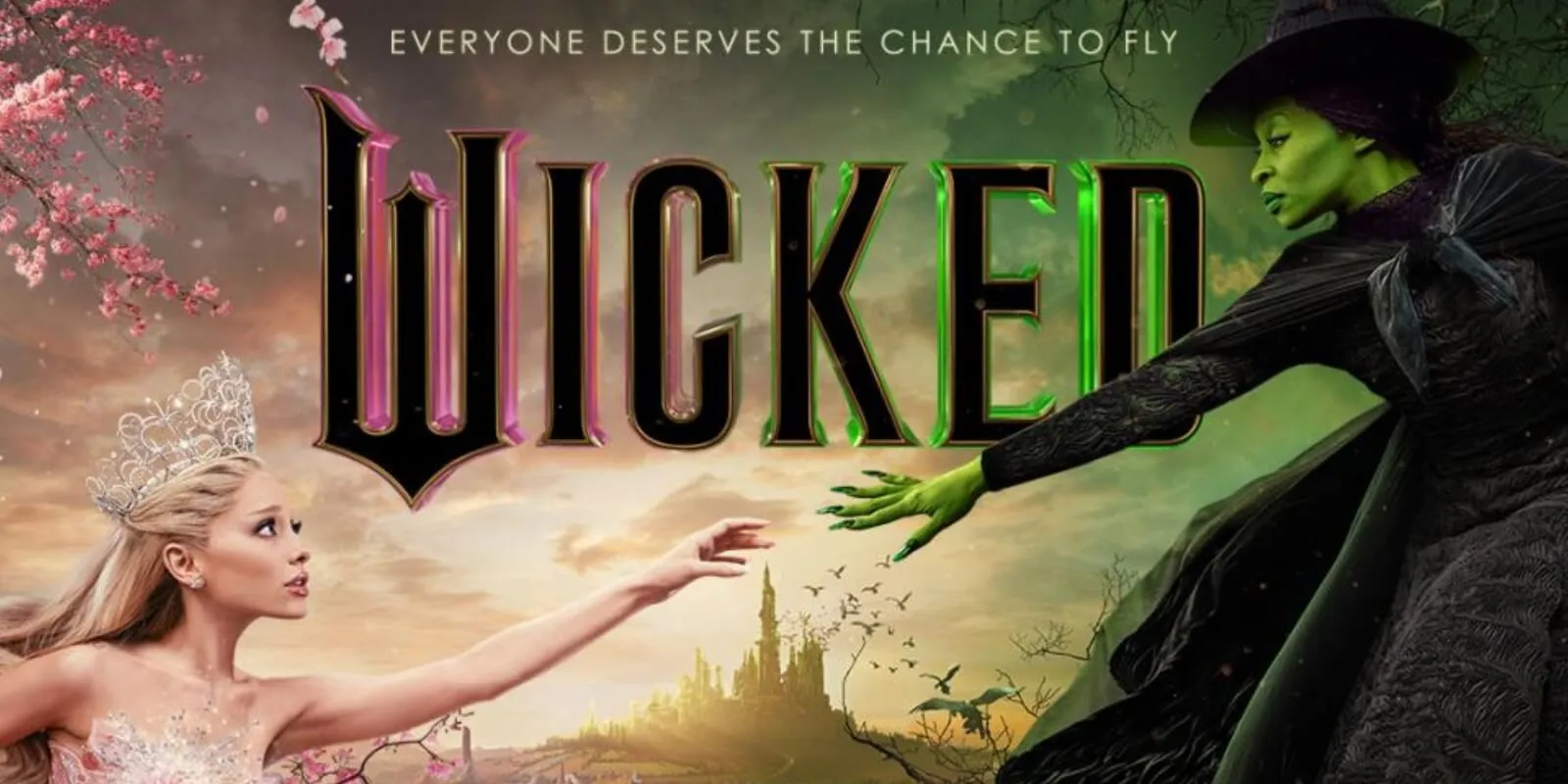 'Wicked' movie poster featuring Ariana Grande and Cynthia Erivo