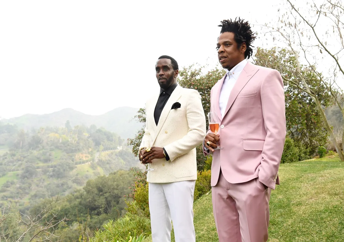 Sean Combs and Jay-Z attend 2020 Roc Nation THE BRUNCH on January 25, 2020 in Los Angeles, California.