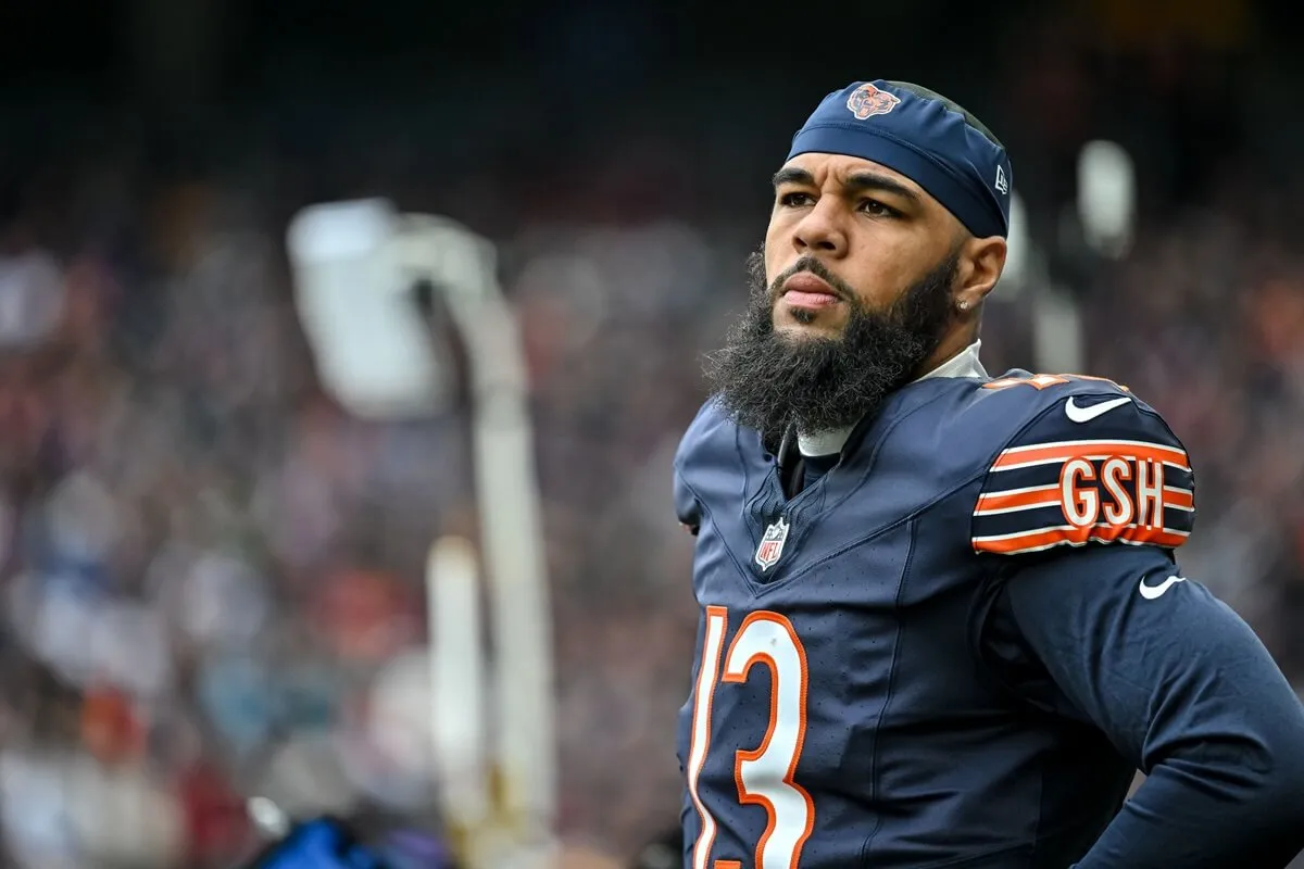 Keenan Allen looks on during the NFL match against Jacksonville Jaguars and Chicago Bears