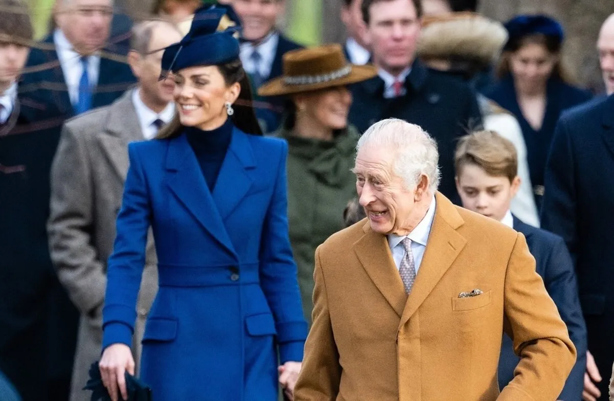 King Charles III, Kate Middleton, and other members of the royal family attend the Christmas morning church service at Sandringham