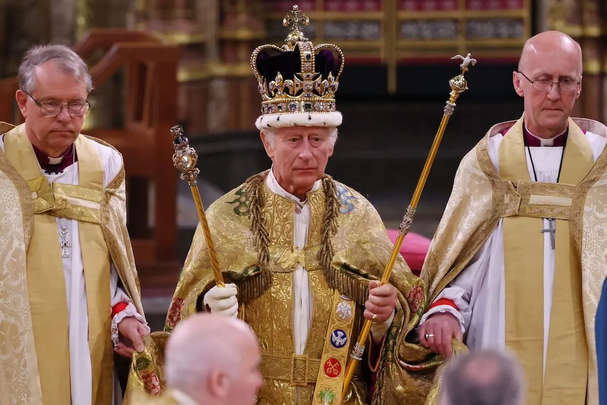 King Charles at his coronation ceremony