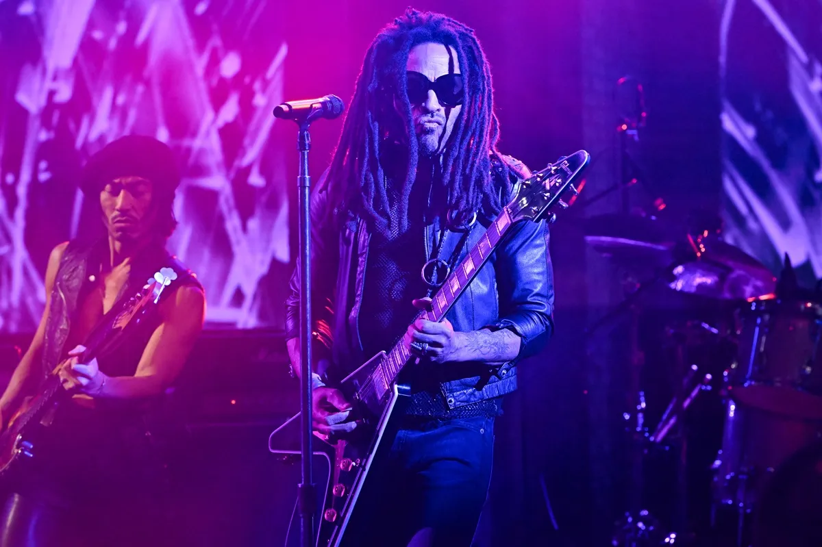 Lenny Kravitz as the musical guest on 'The Late Show with Stephen Colbert'