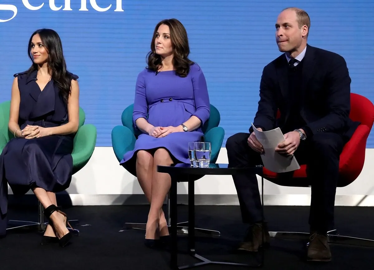 Meghan Markle, Kate Middleton, and Prince William attend the Royal Foundation Forum